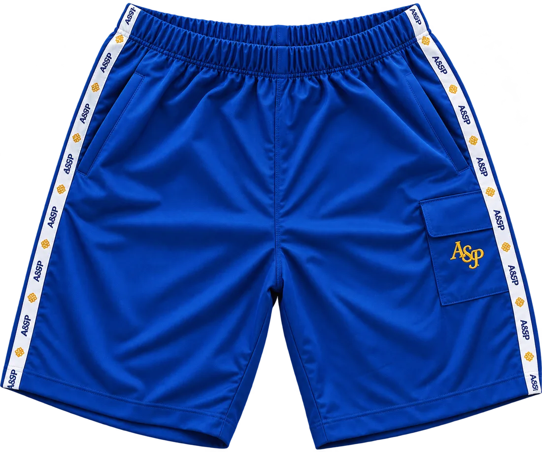 Short azul con franjas laterales